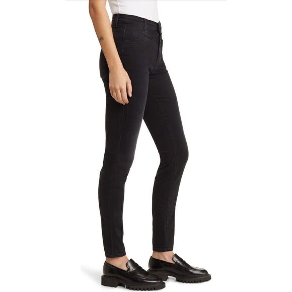 Closed Womens Mid-Rise Stretch Pusher Skinny Jeans Dark Grey Dark Wash Size 27 - Picture 2 of 15